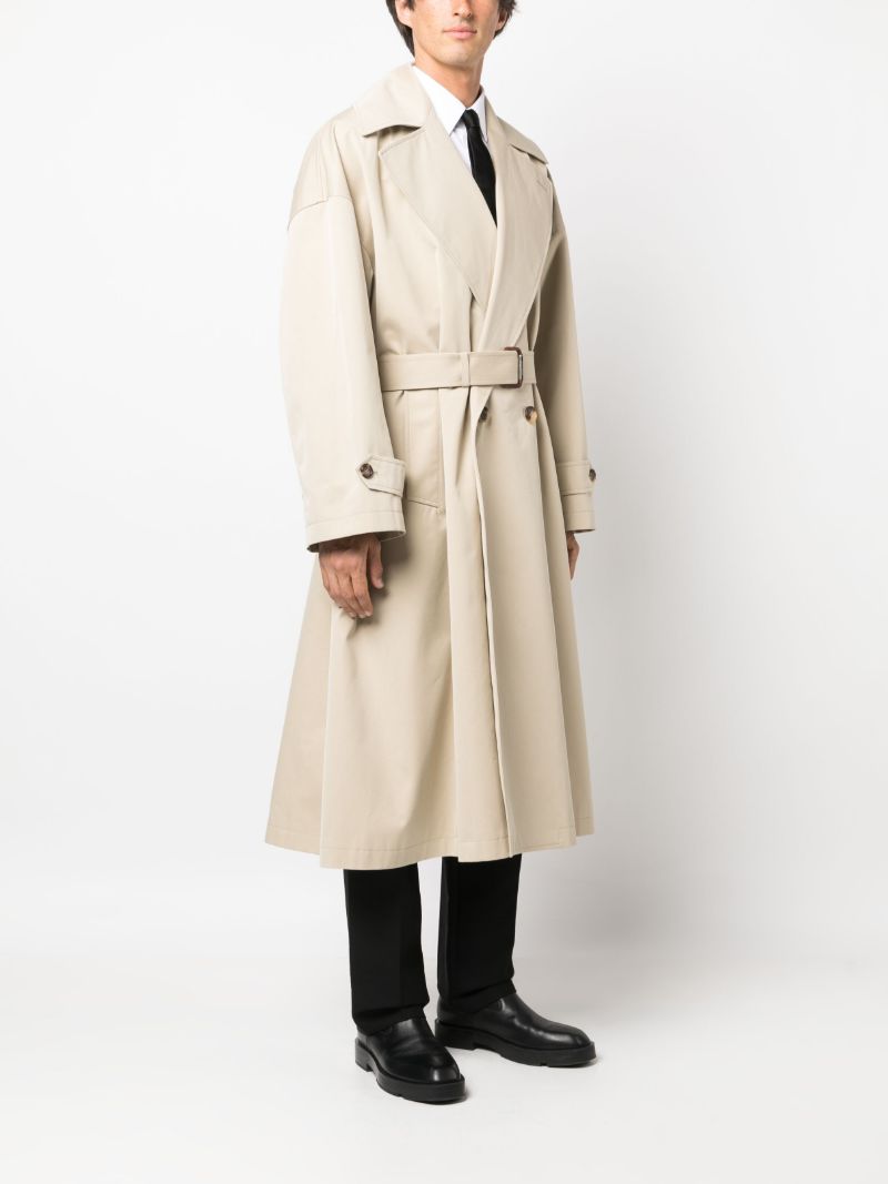 Neutral Cotton Trench Coat