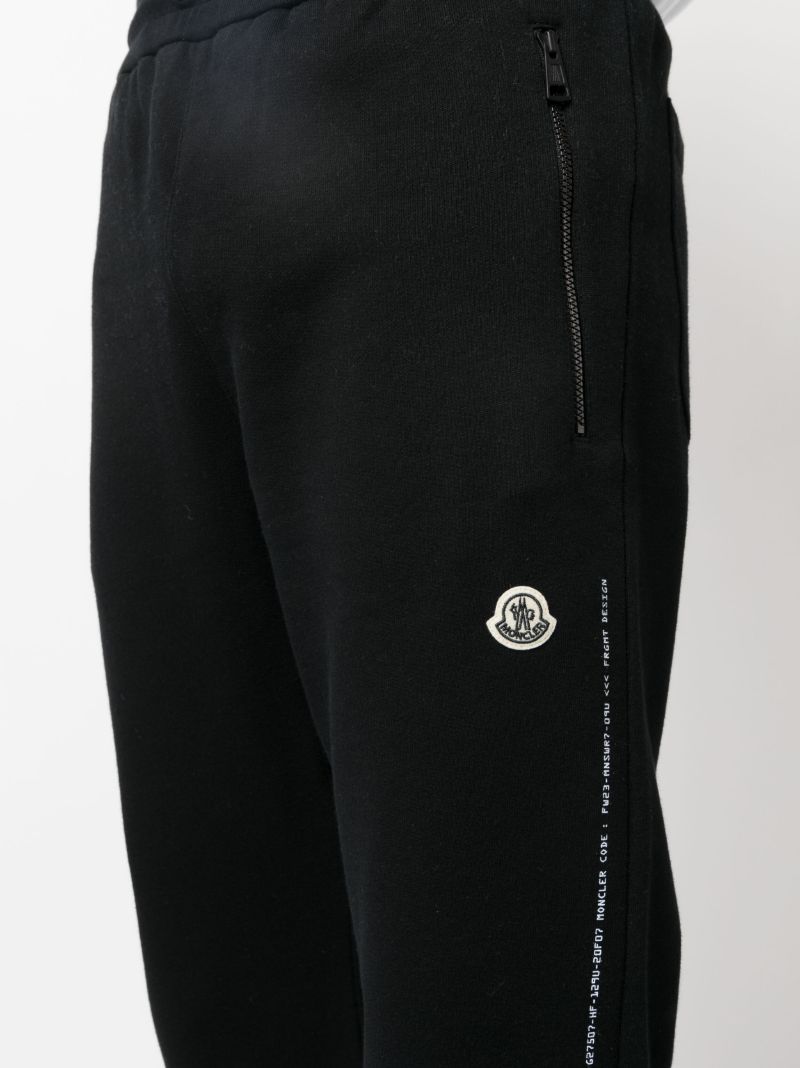 X Fragment Black Logo Patch Track Pants