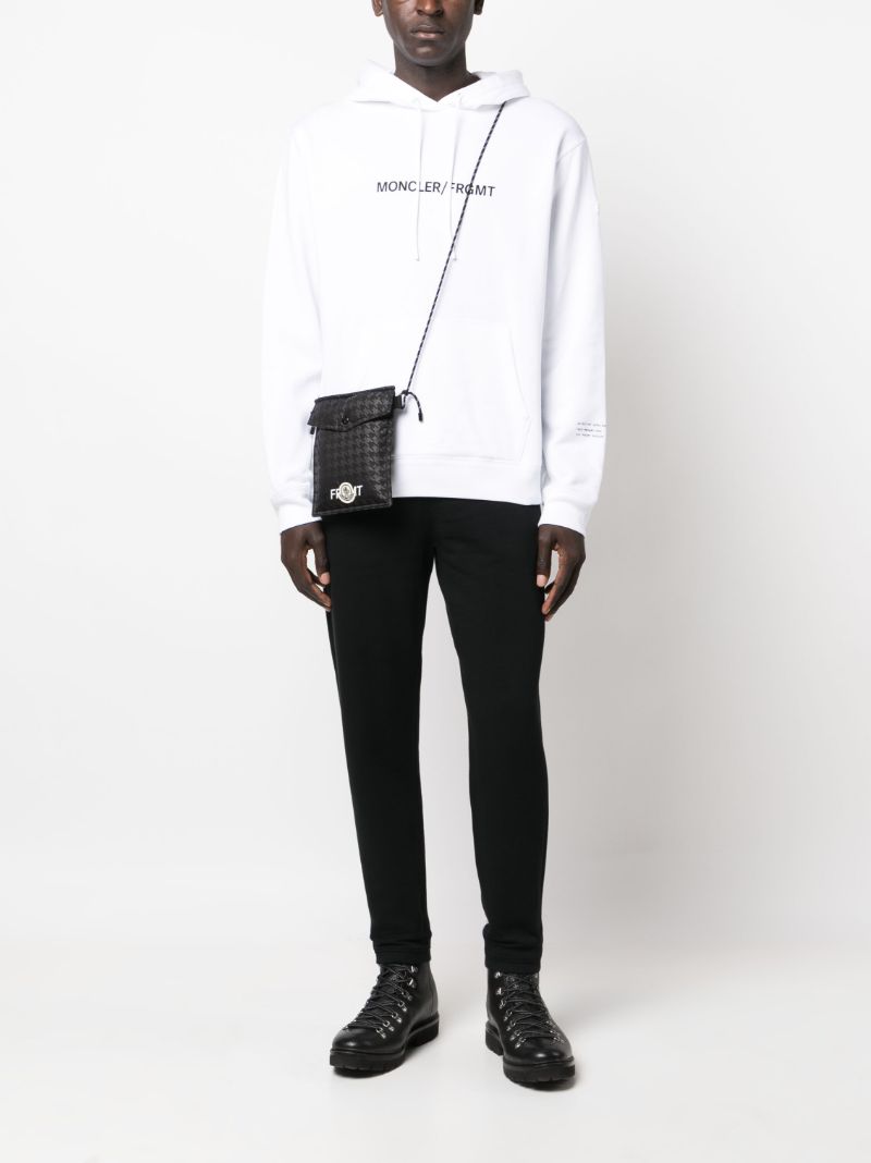 X Fragment Black Logo Patch Track Pants