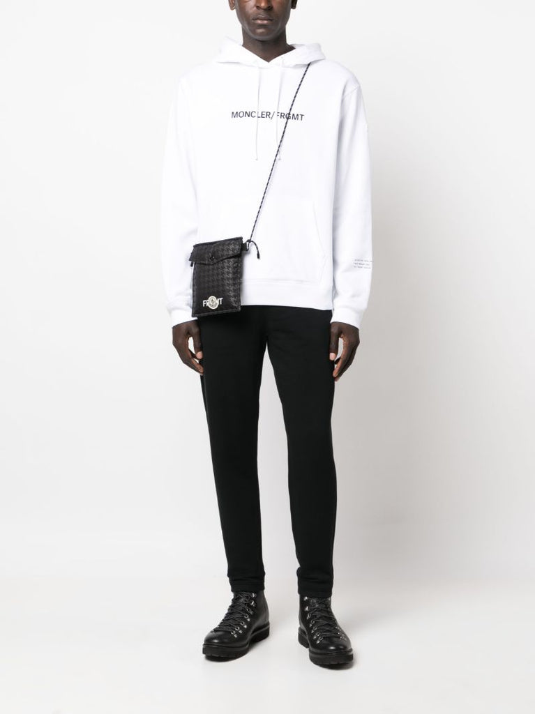 X Fragment Black Logo Patch Track Pants