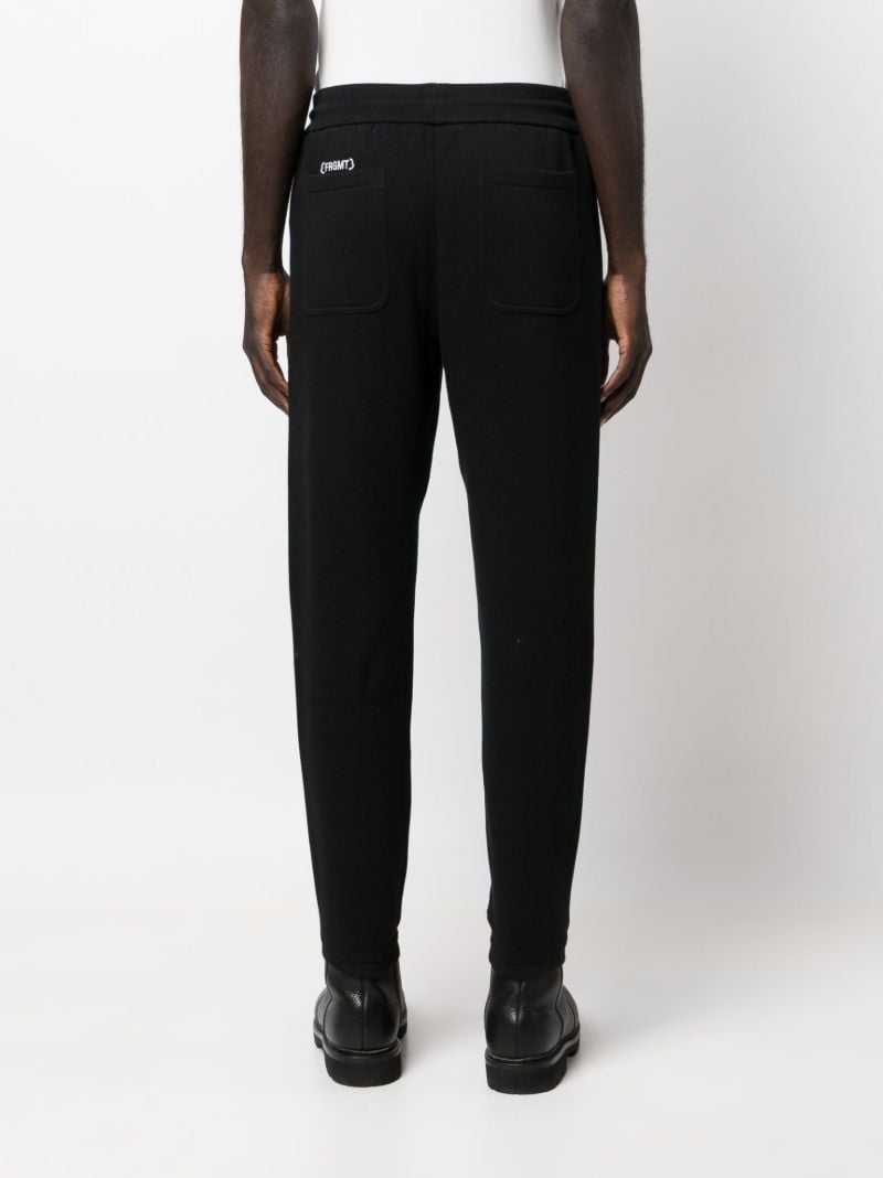 X Fragment Black Logo Patch Track Pants
