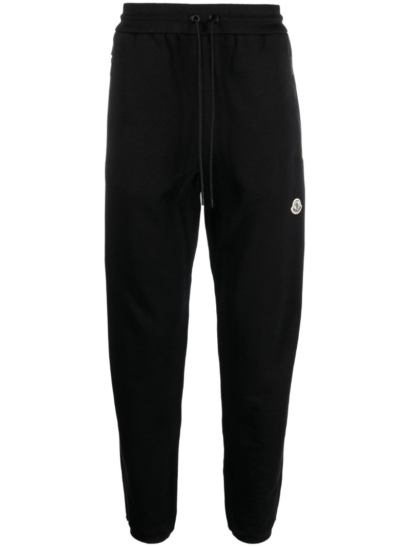 X Fragment Black Logo Patch Track Pants