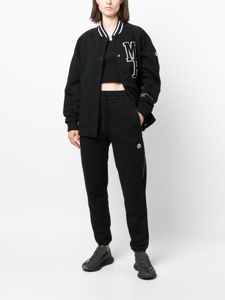 X Fragment Black Logo Patch Track Pants