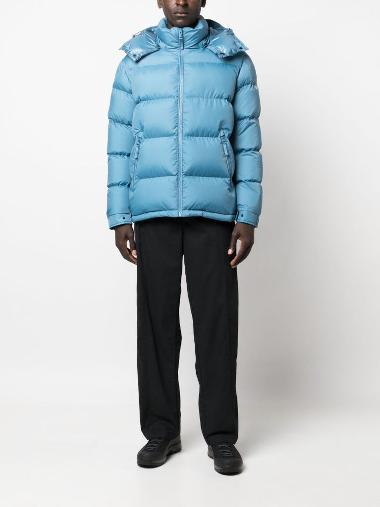 X Fragment Blue Acanthus Puffer Jacket
