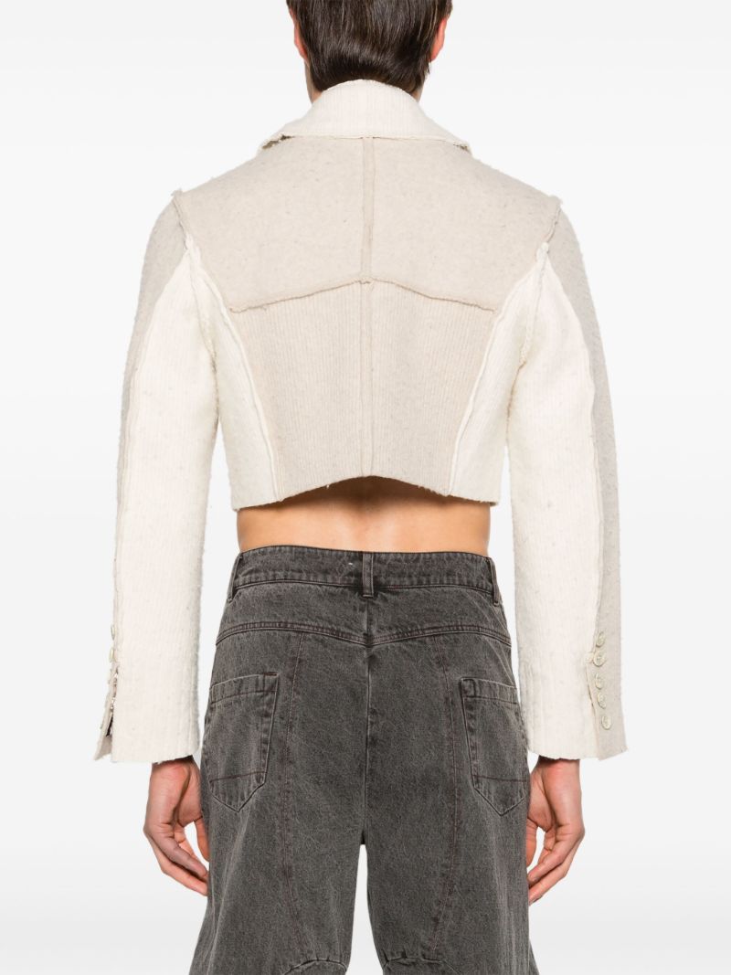 Neutral Scarlet Merino Wool Cropped Jacket