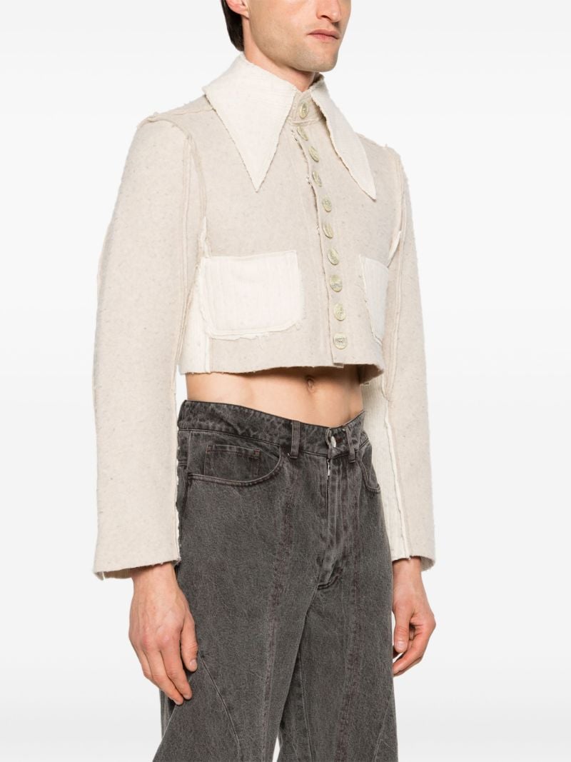 Neutral Scarlet Merino Wool Cropped Jacket