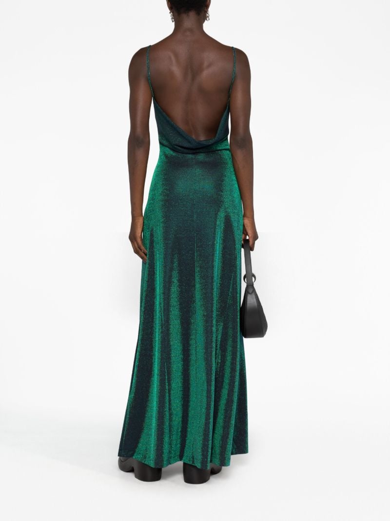 Green Metallic Maxi Dress