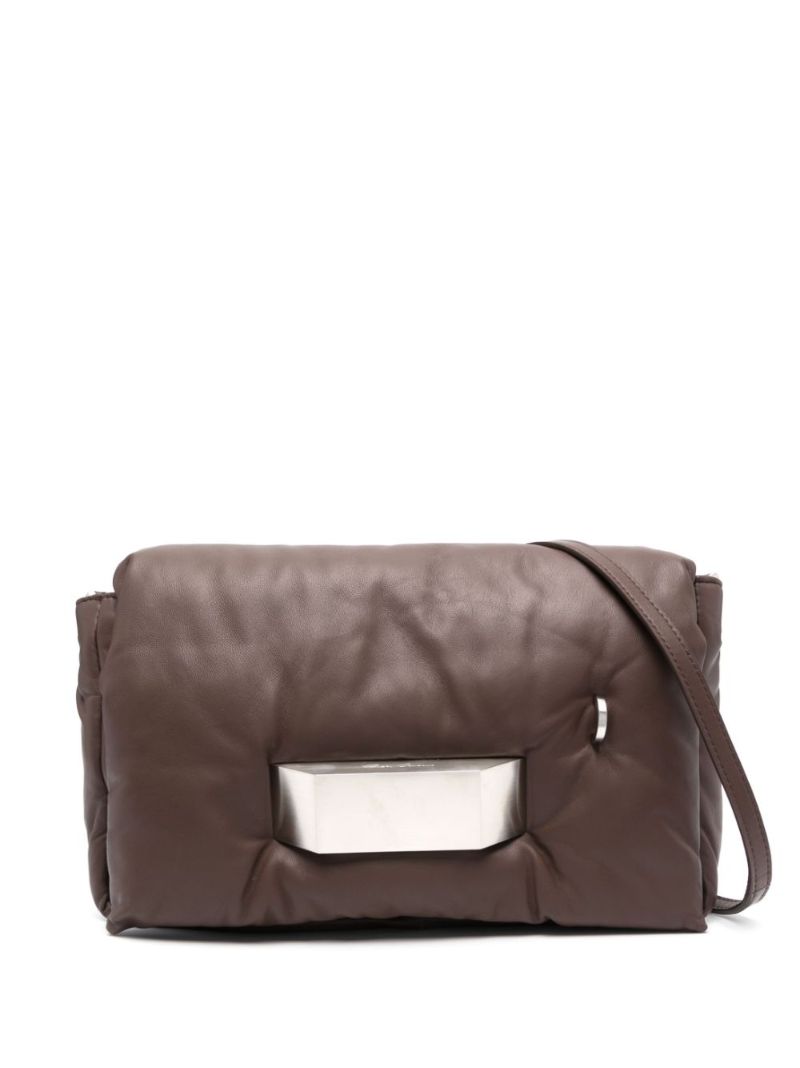 Brown Big Pillow Griffin Cross Body Bag