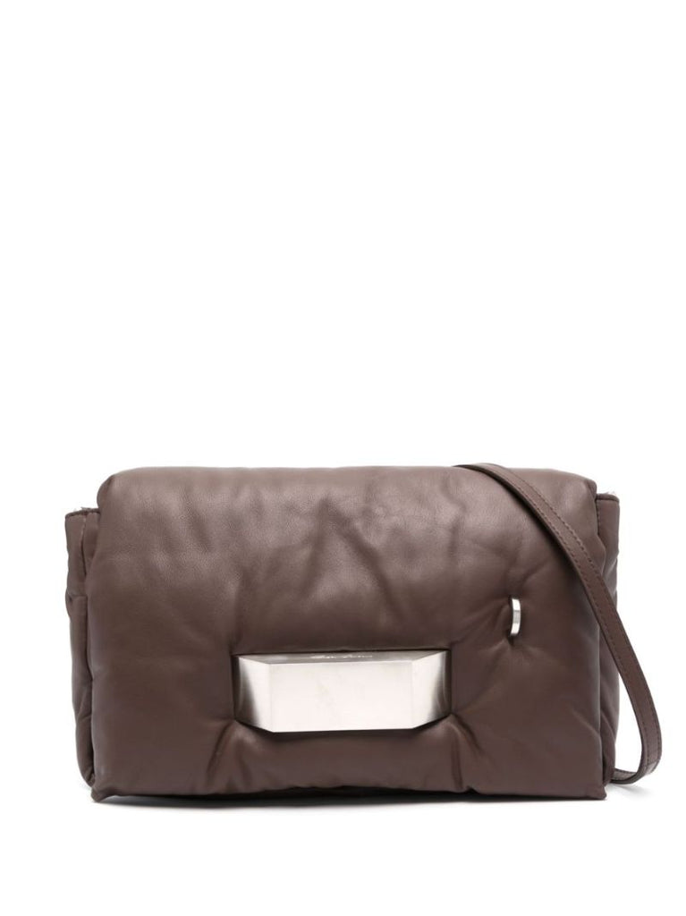 Brown Big Pillow Griffin Cross Body Bag