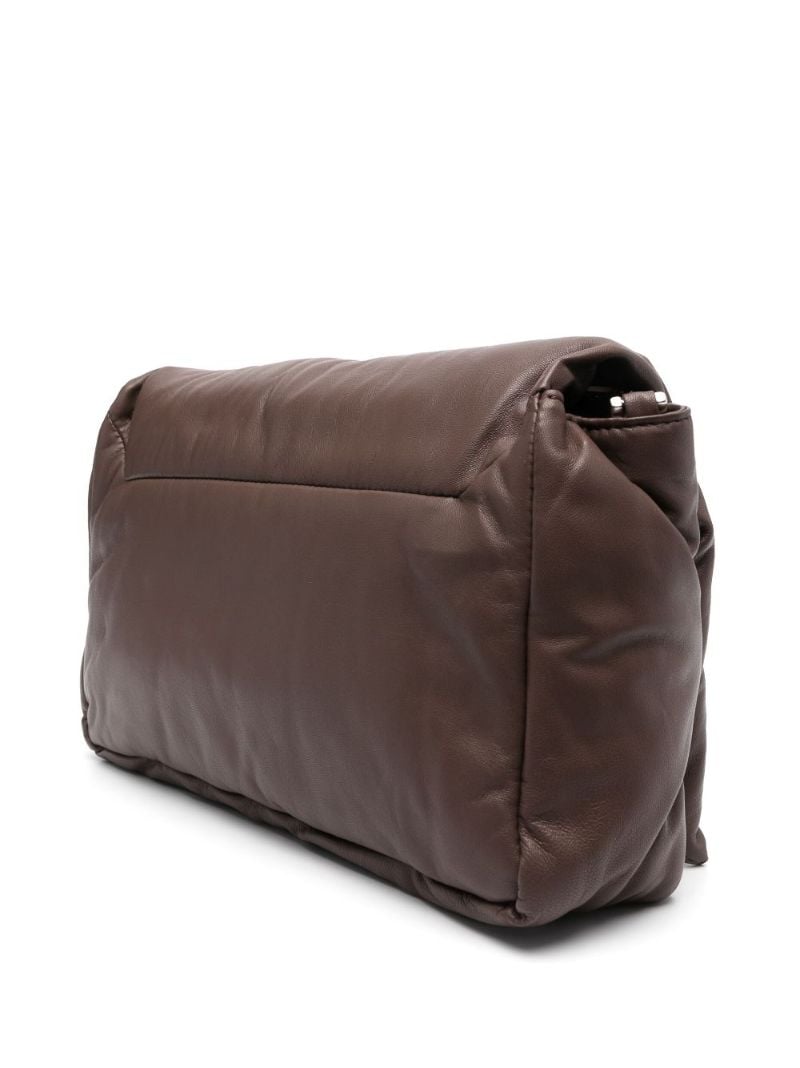Brown Big Pillow Griffin Cross Body Bag