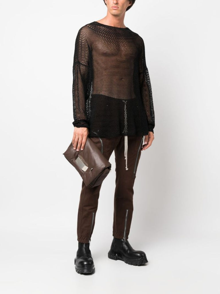 Brown Big Pillow Griffin Cross Body Bag