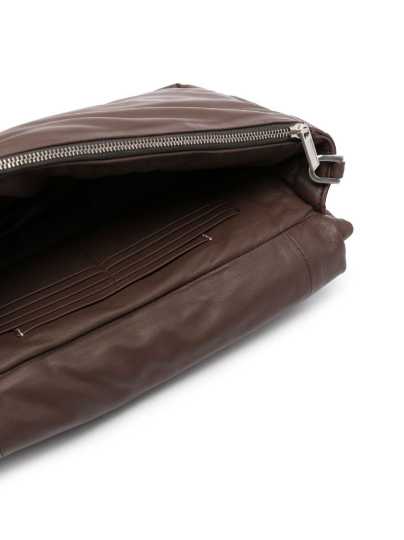 Brown Big Pillow Griffin Cross Body Bag