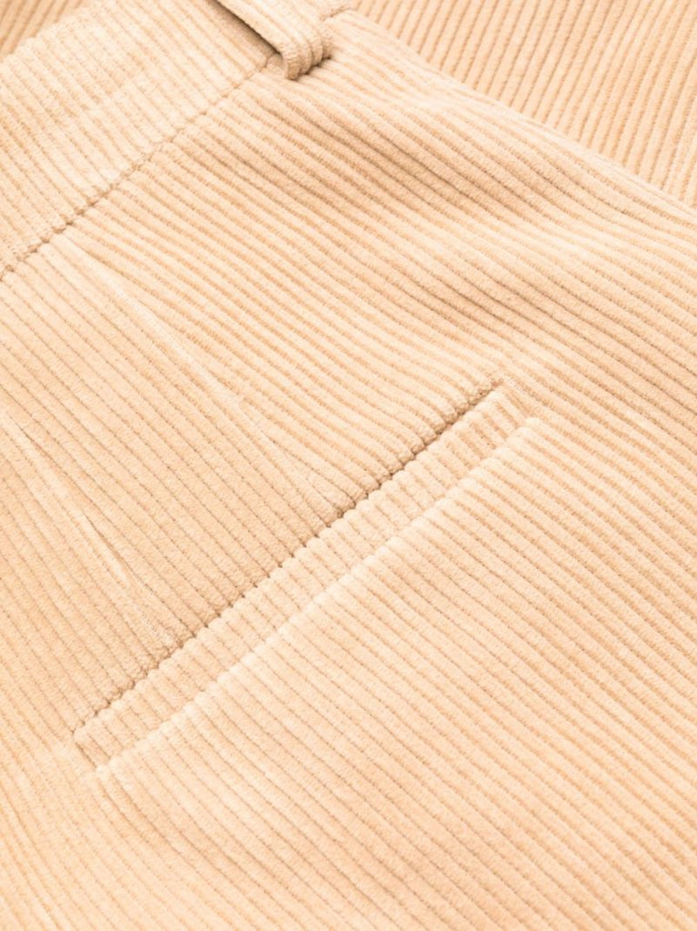 Neutral Corduroy Flared Trousers
