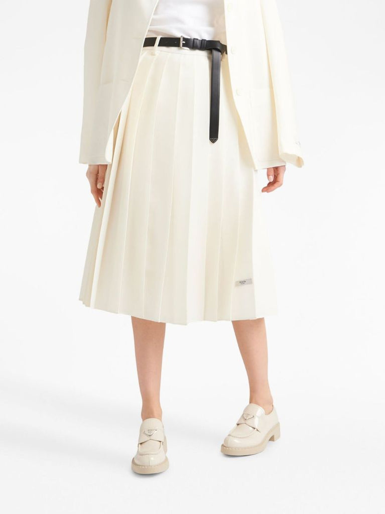 White Logo Leather Chunky Loafers
