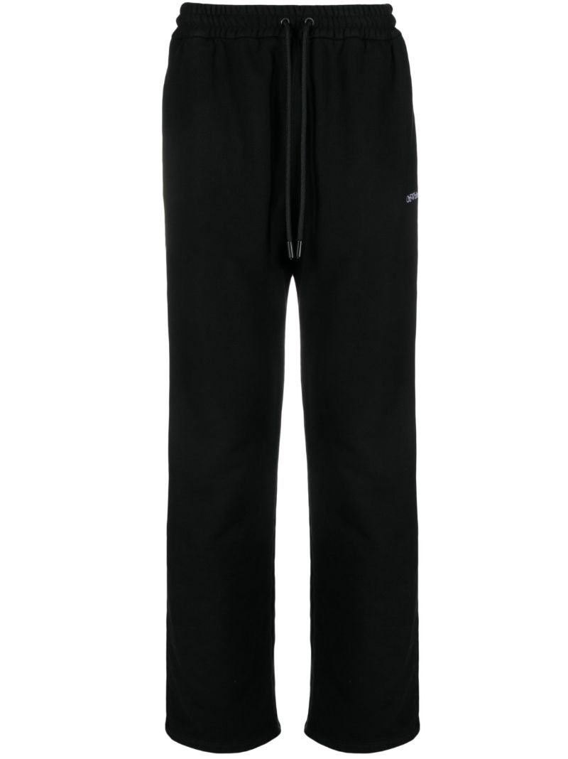 Black Diags Bit Book Track Pants