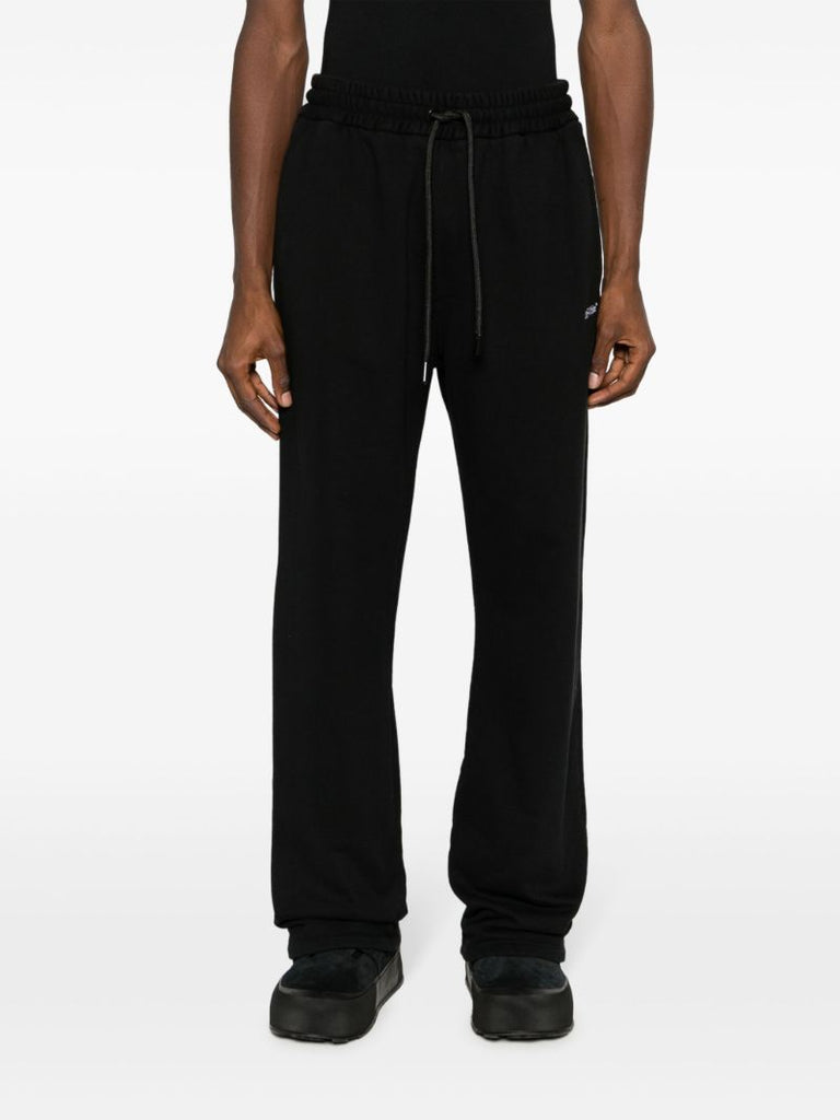 Black Diags Bit Book Track Pants