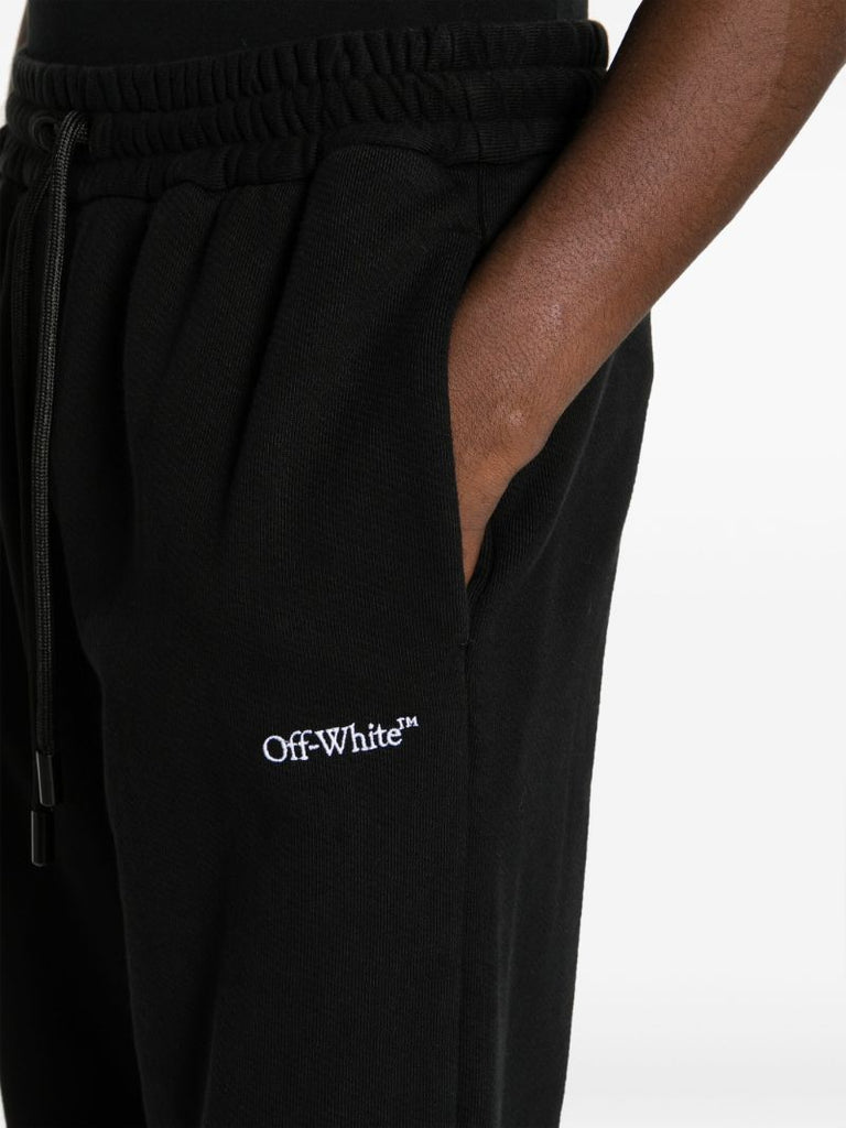 Black Diags Bit Book Track Pants