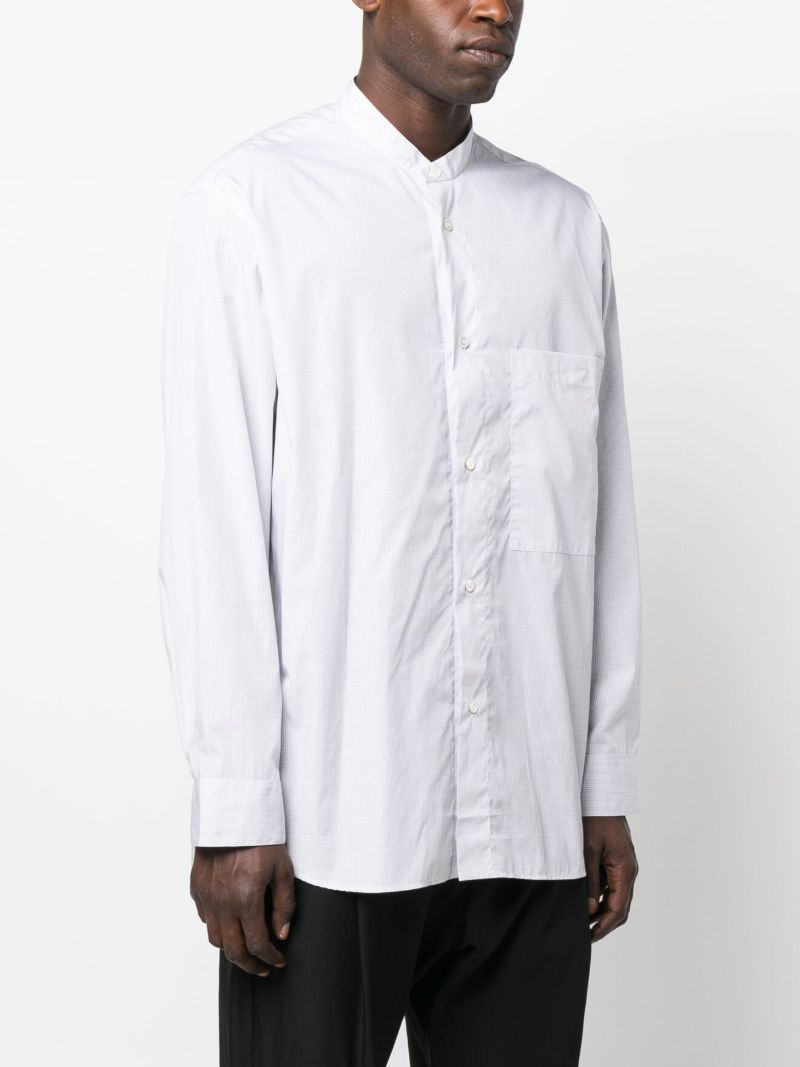 White Freitas Checked Cotton Shirt