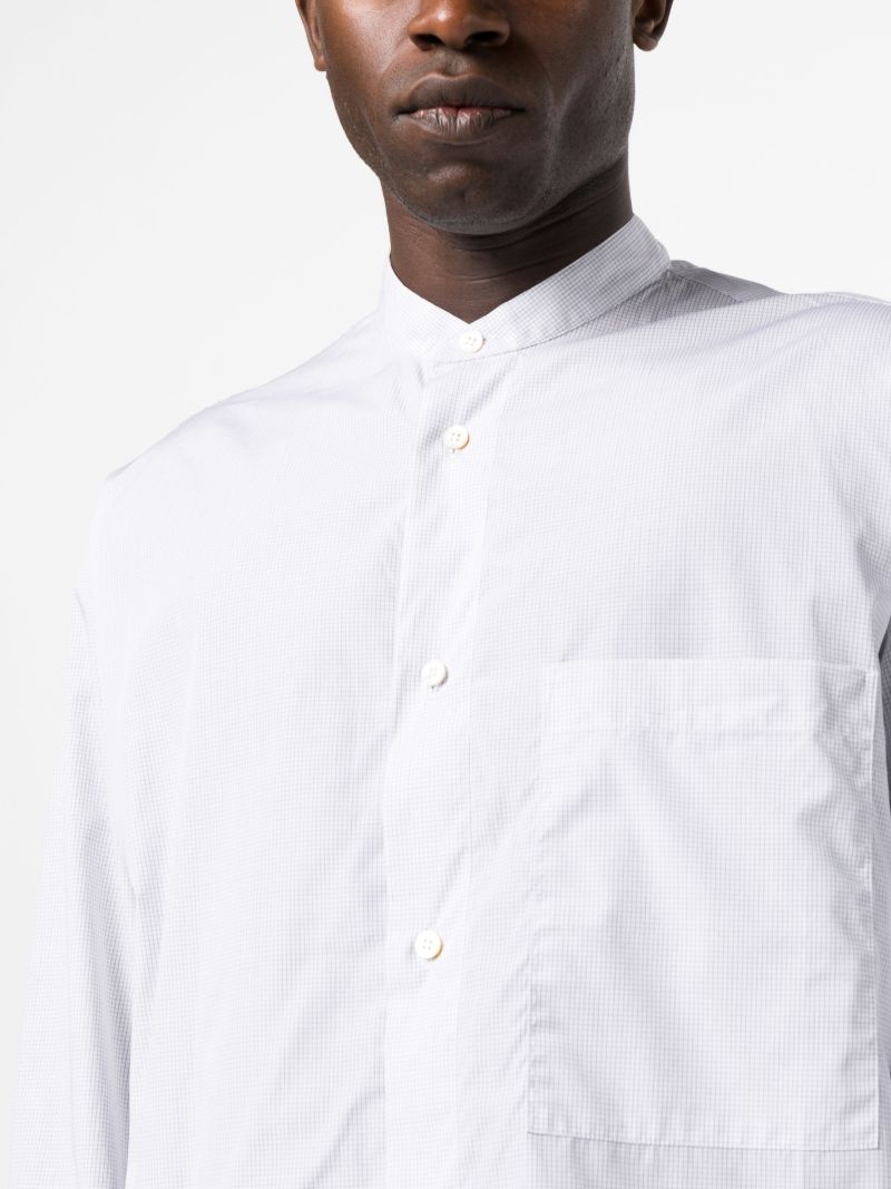 White Freitas Checked Cotton Shirt