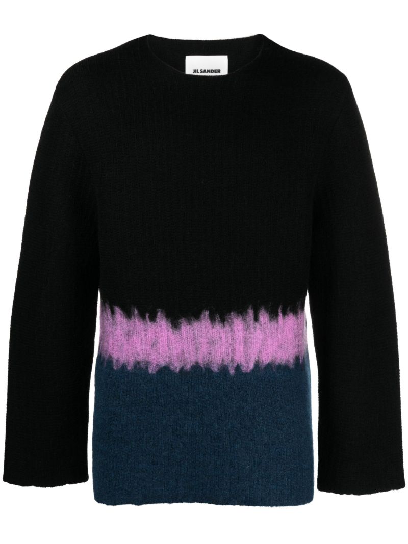 Black Colourblock Sweater