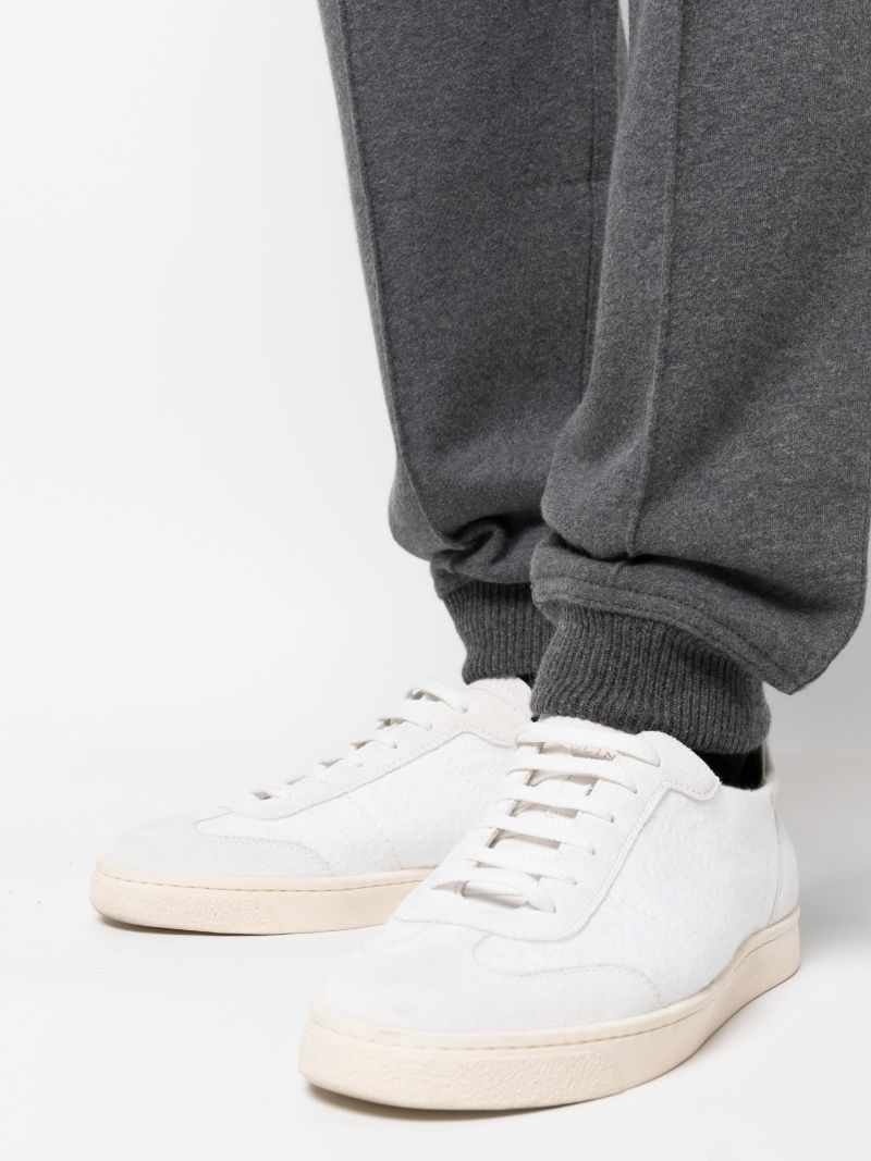 Grey Drawstring-waist Track Pants