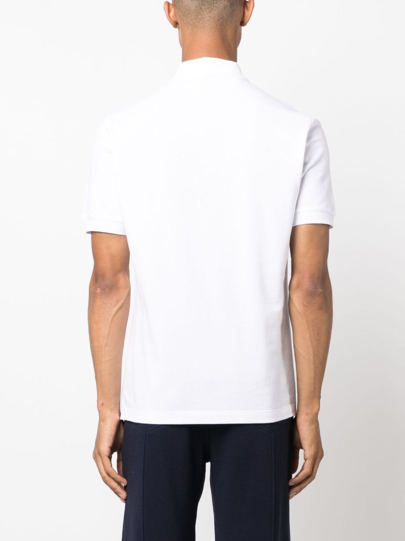 White Logo-print Cotton Polo Shirt