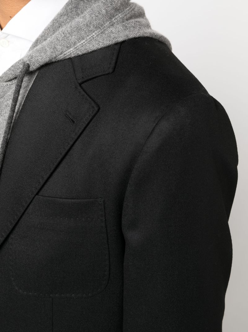 Black Single-breasted Wool Blazer
