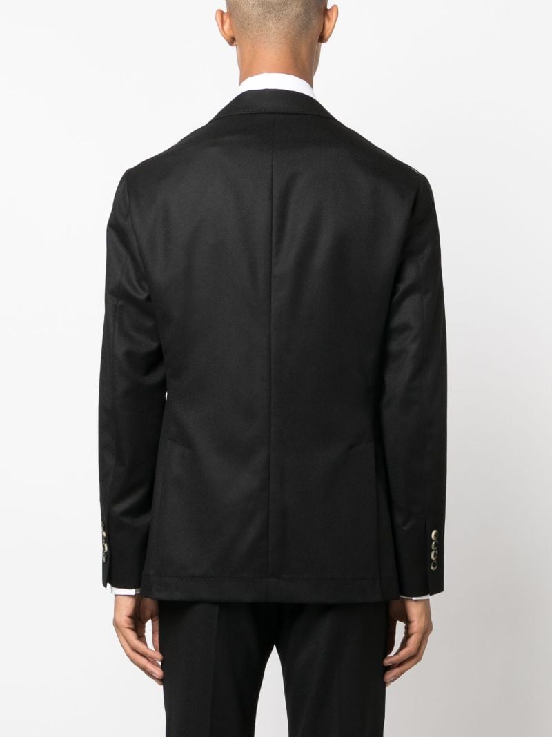 Black Single-breasted Wool Blazer