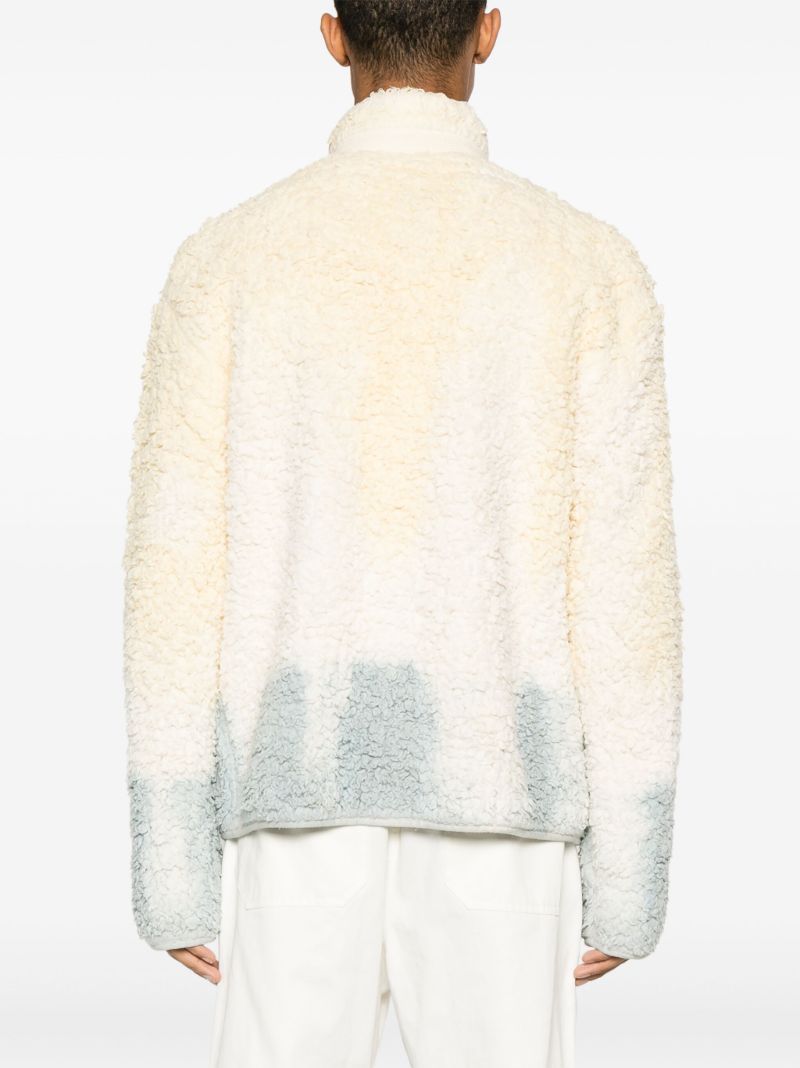 Neutral Tie-dye Fleece Jacket