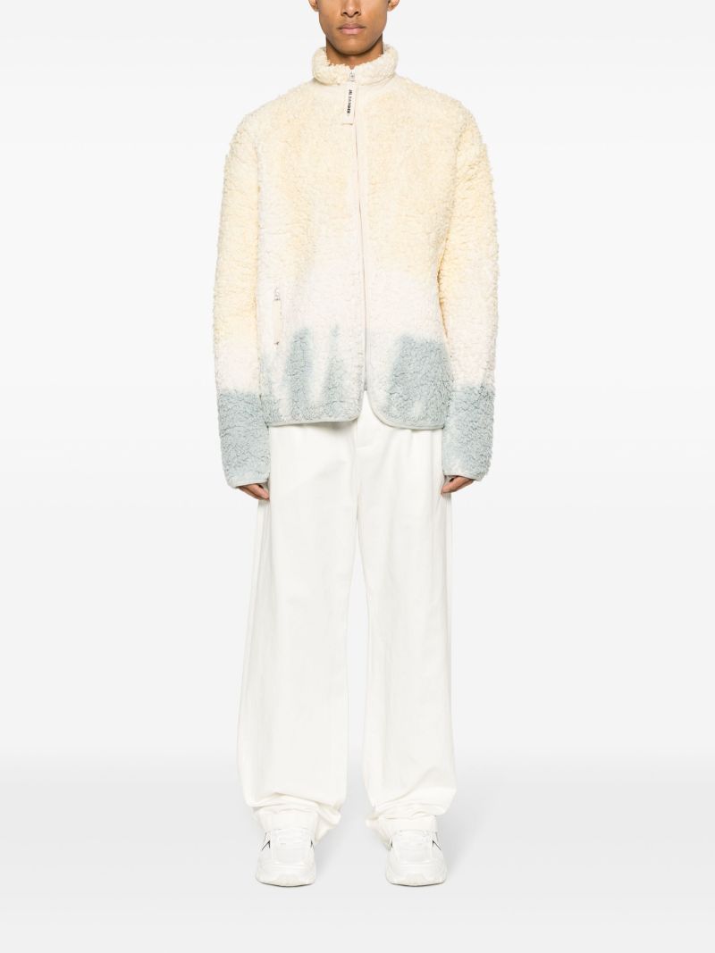 Neutral Tie-dye Fleece Jacket