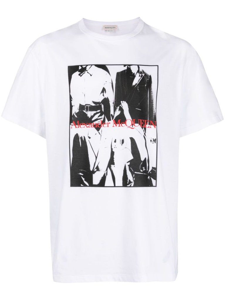 White Graphic-print Cotton T-shirt