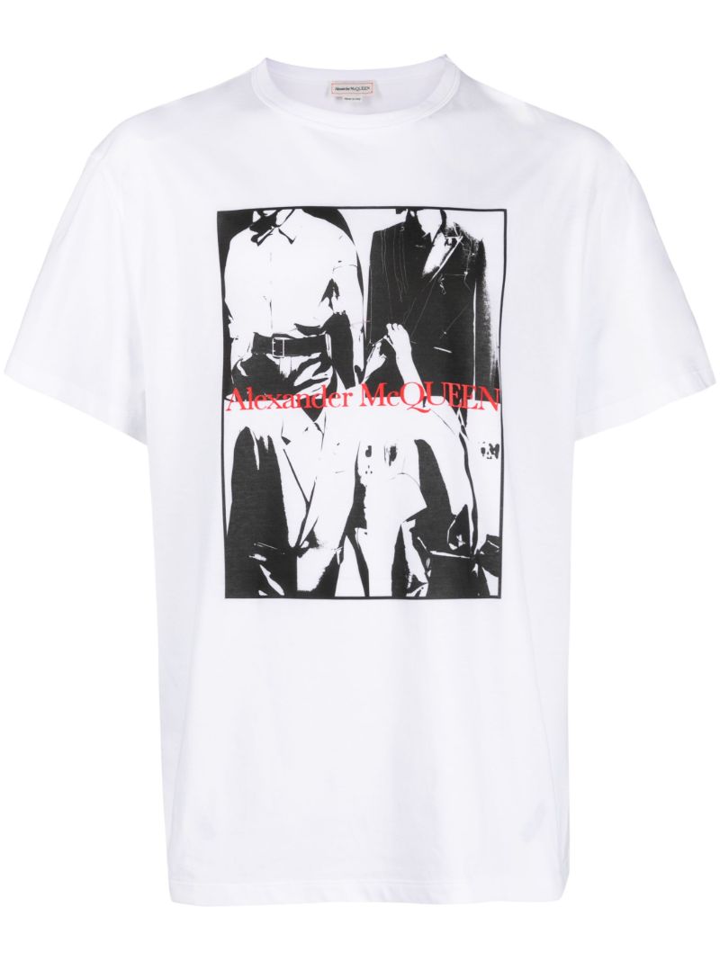 White Graphic-print Cotton T-shirt