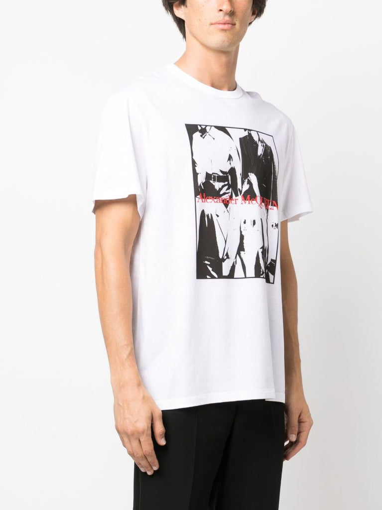 White Graphic-print Cotton T-shirt