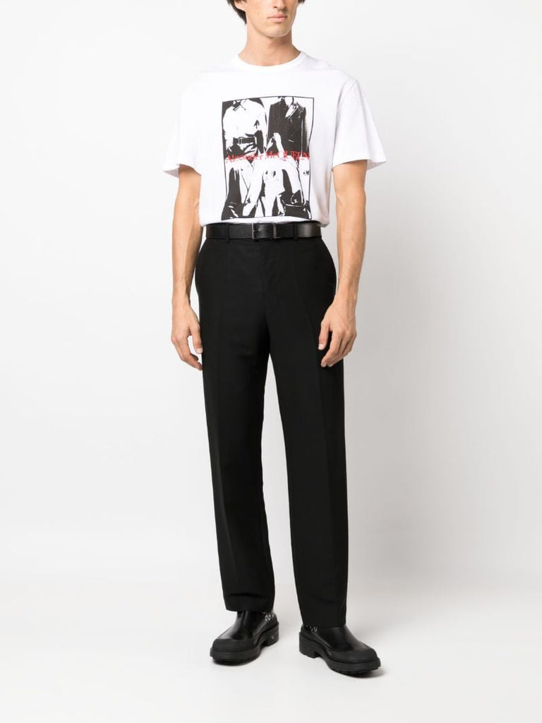 White Graphic-print Cotton T-shirt