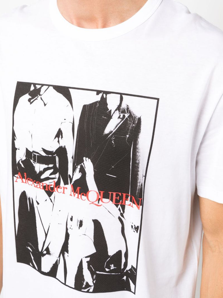 White Graphic-print Cotton T-shirt