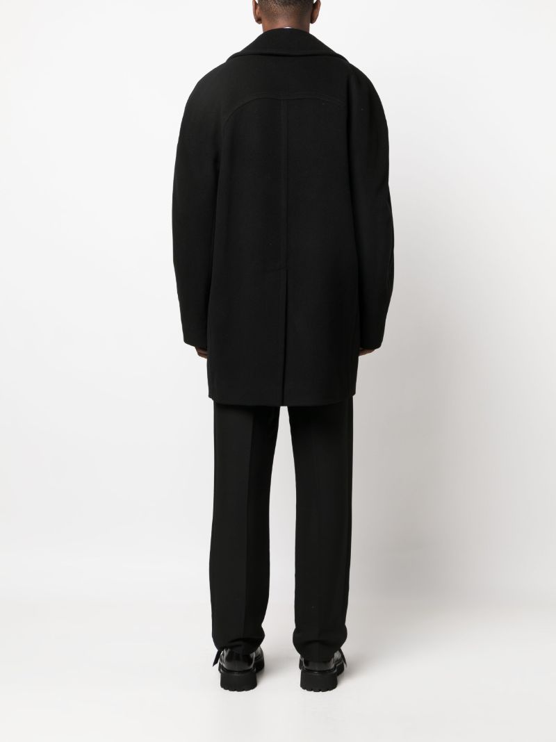 Black Double-breasted Cashmere Coat