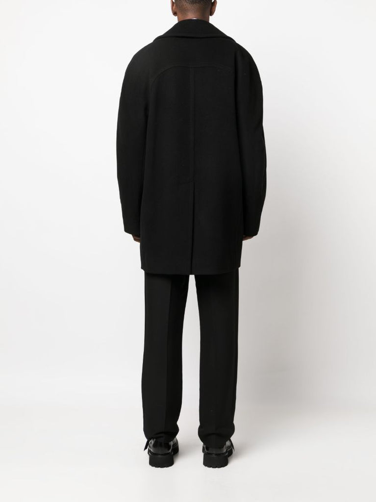 Black Double-breasted Cashmere Coat
