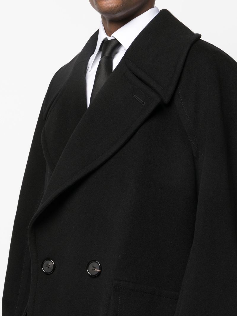 Black Double-breasted Cashmere Coat