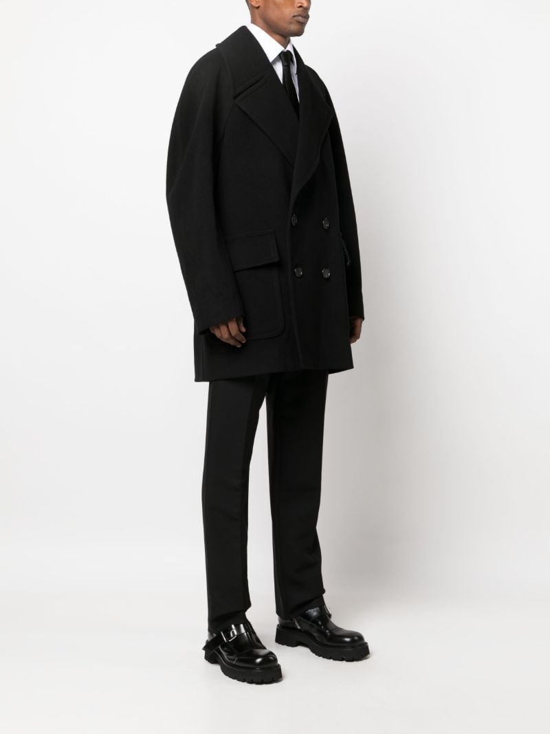 Black Double-breasted Cashmere Coat