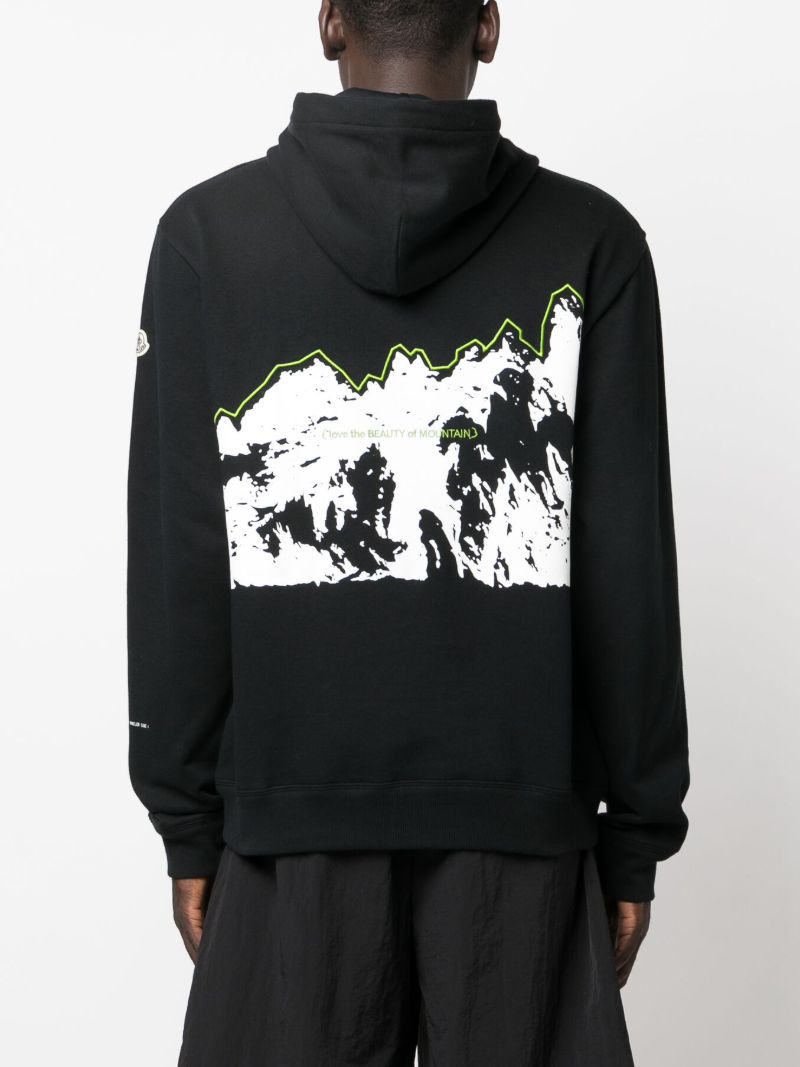 X Fragment Black Logo Print Cotton Hoodie