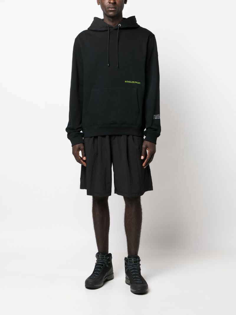 X Fragment Black Logo Print Cotton Hoodie