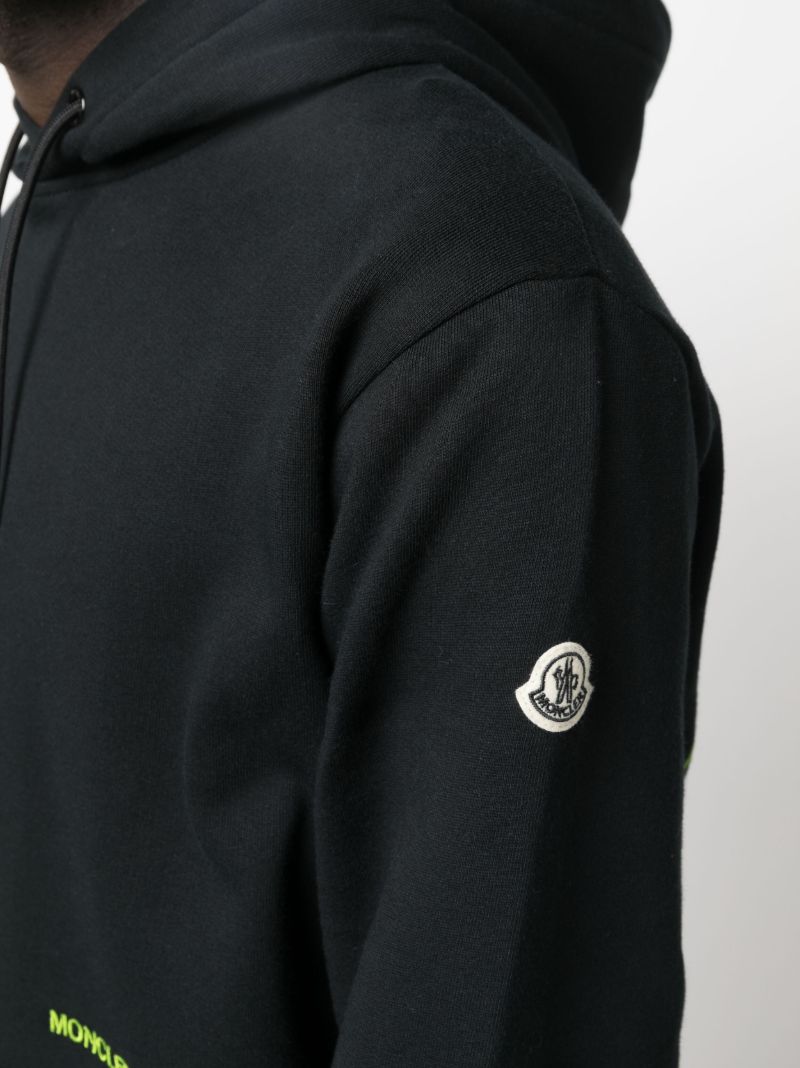 X Fragment Black Logo Print Cotton Hoodie