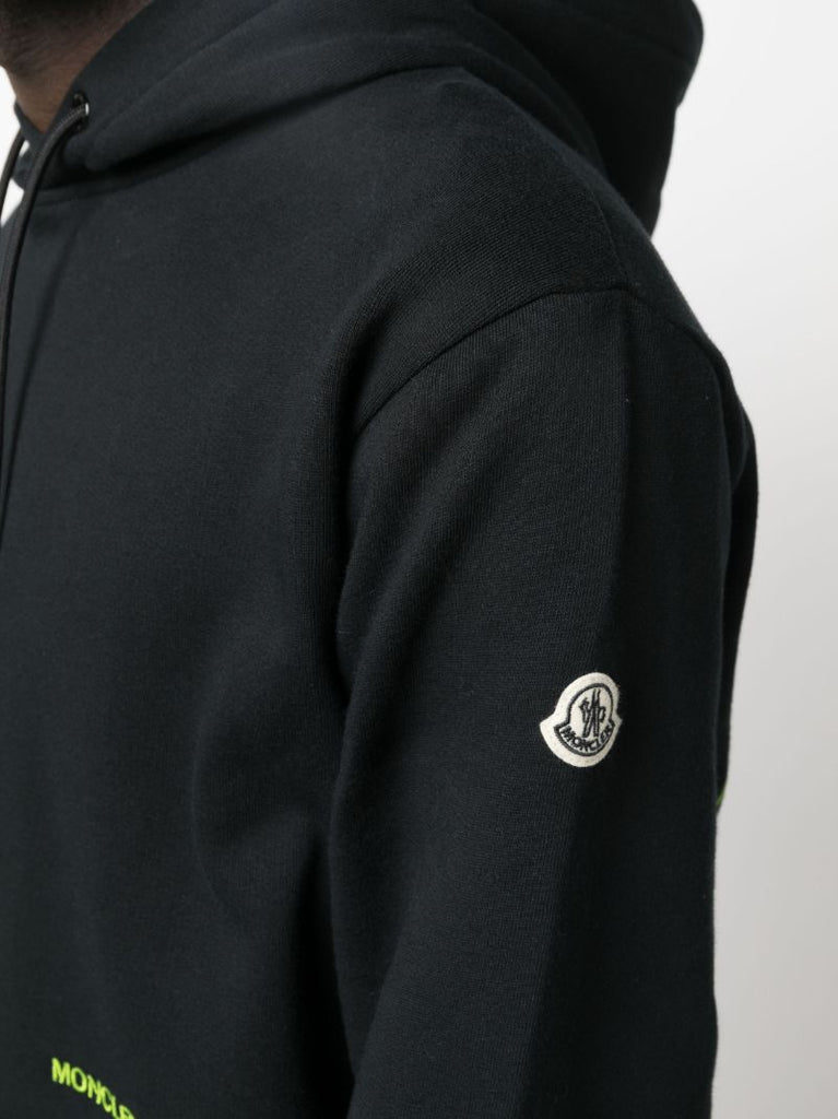X Fragment Black Logo Print Cotton Hoodie