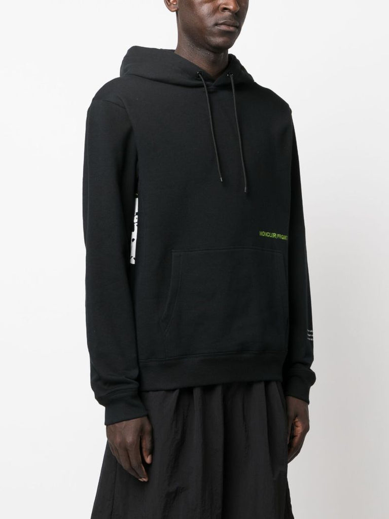 X Fragment Black Logo Print Cotton Hoodie