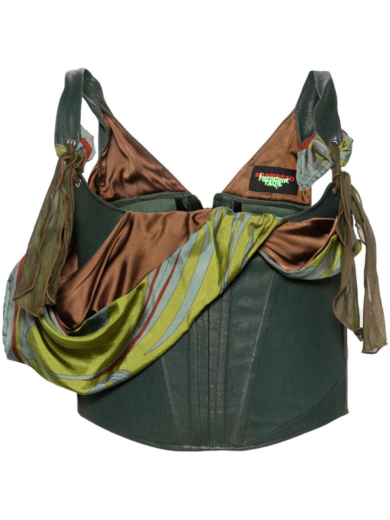 Green Ogre Cropped Corset Top