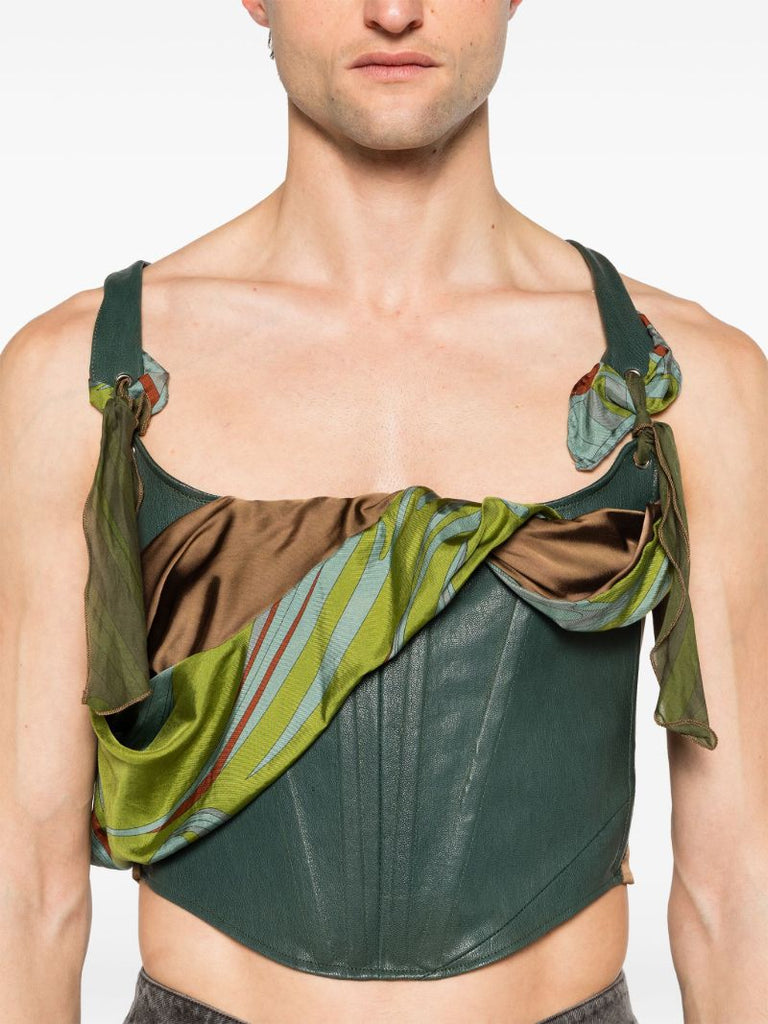 Green Ogre Cropped Corset Top