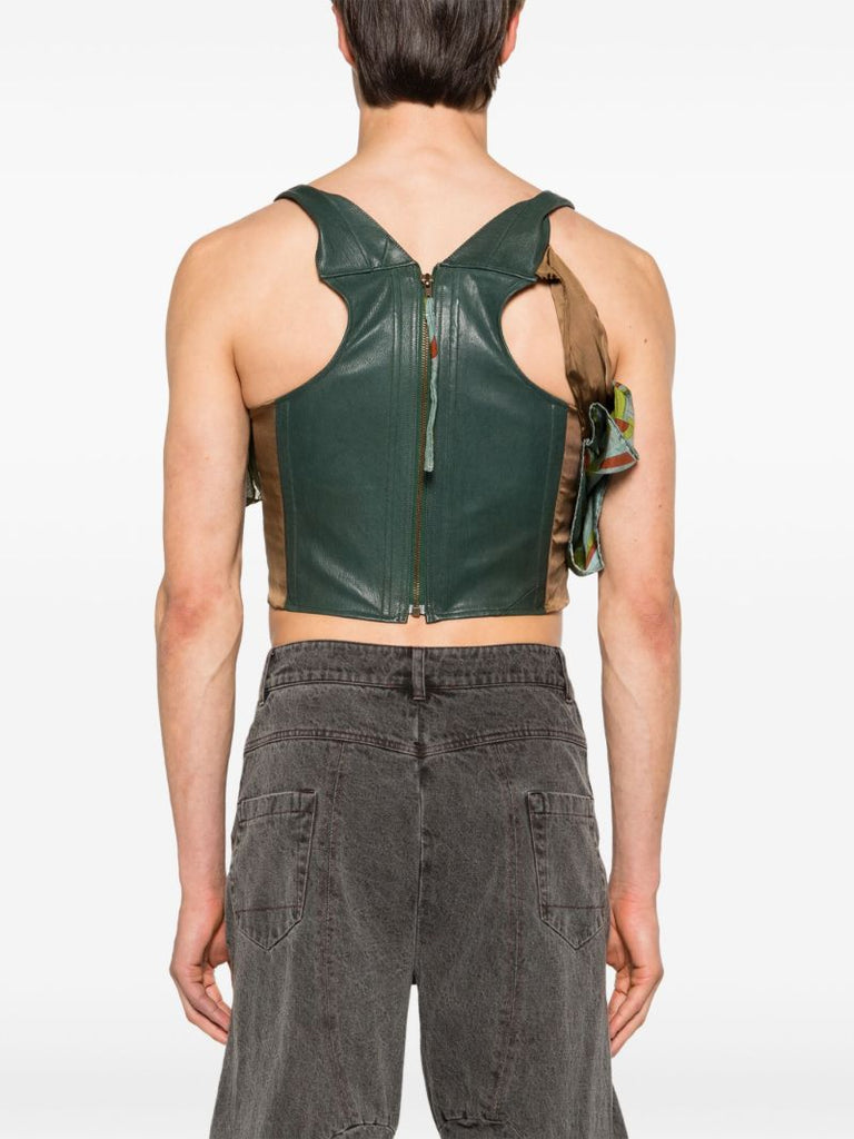 Green Ogre Cropped Corset Top