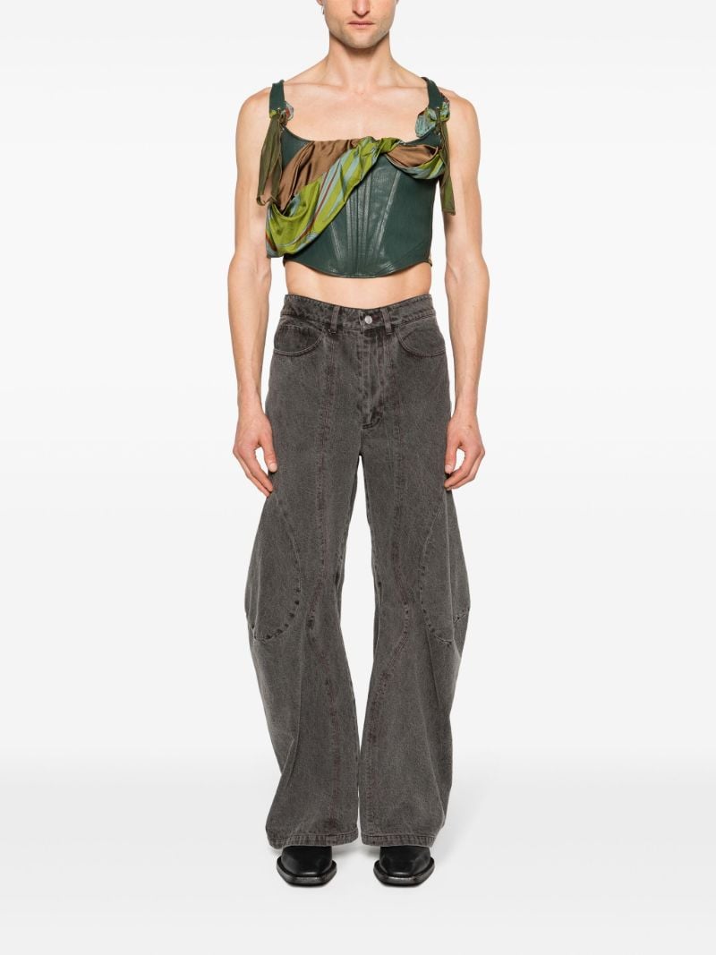 Green Ogre Cropped Corset Top