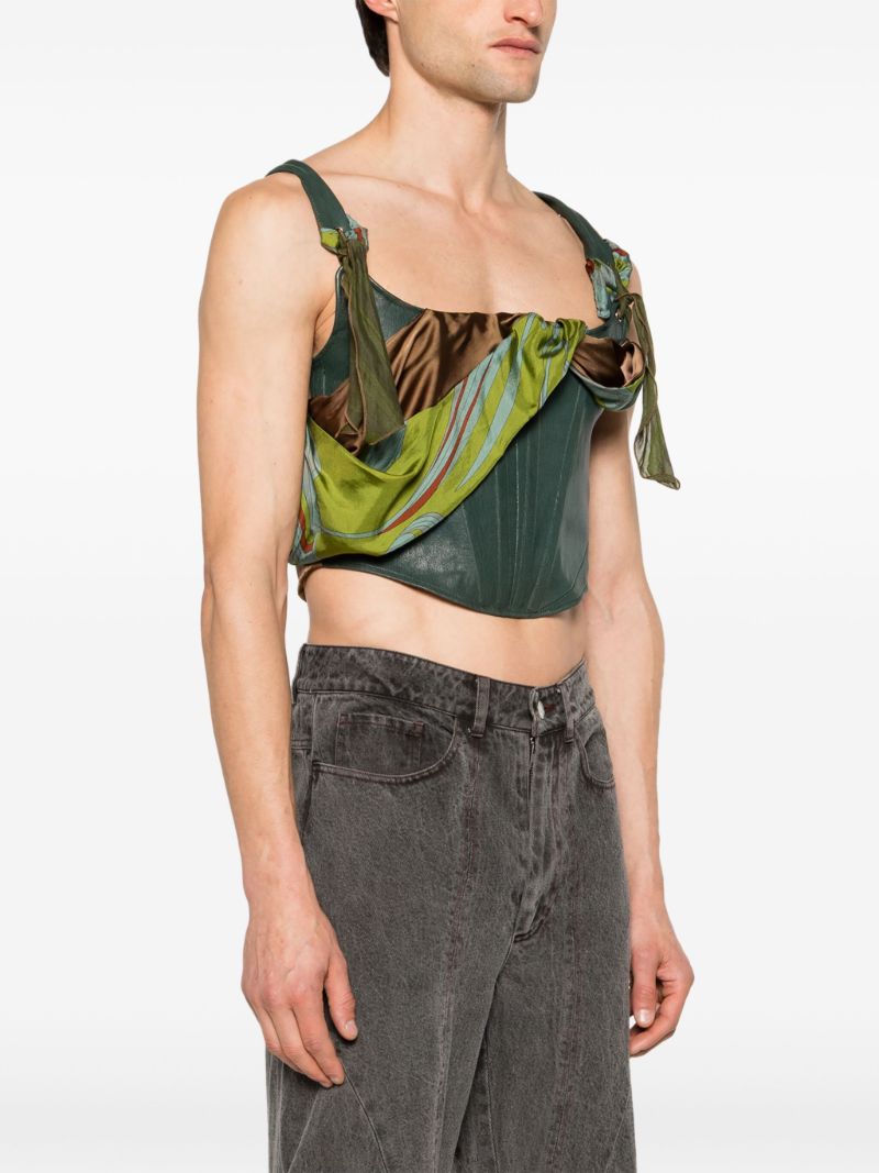 Green Ogre Cropped Corset Top