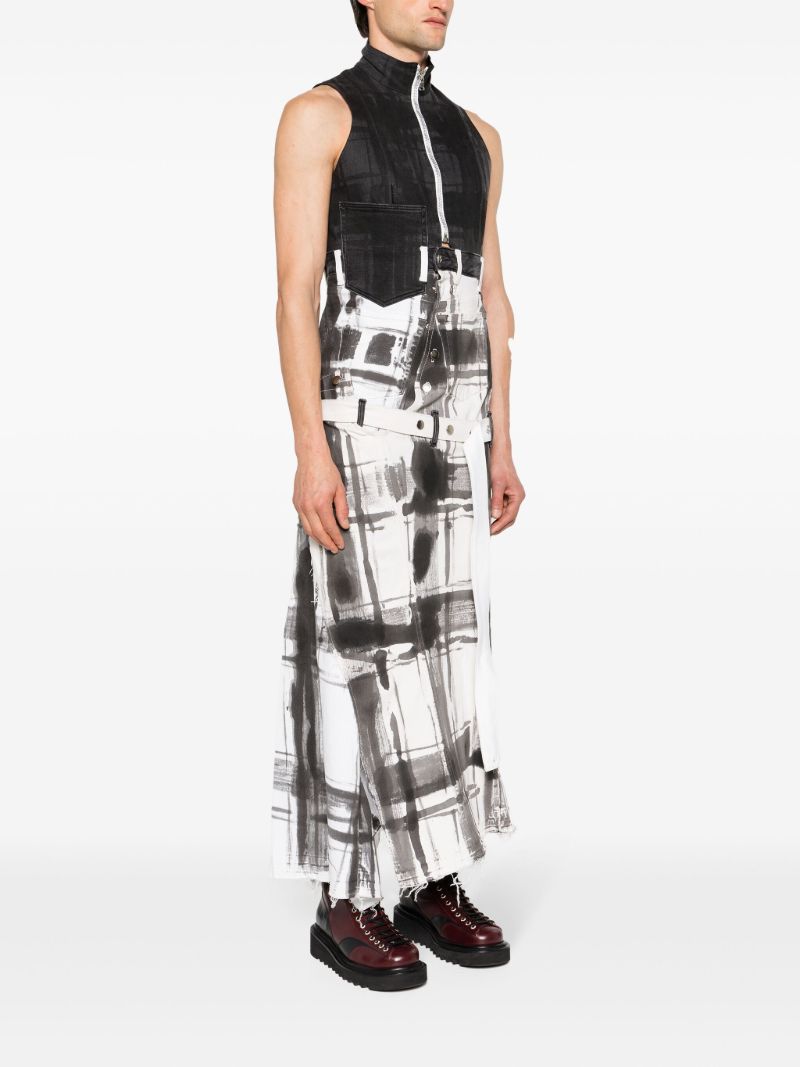 Black Bondage Denim Maxi Dress